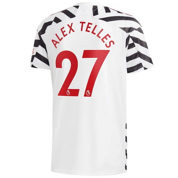 Maglia Manchester United NO.27 Alex Telles 3ª 2020-2021 Bianco